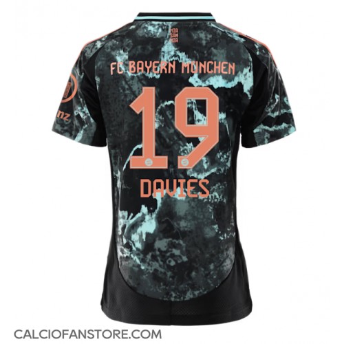 Maglia Calcio Bayern Munich Alphonso Davies #19 Seconda Divisa Donna 2024-25 Manica Corta